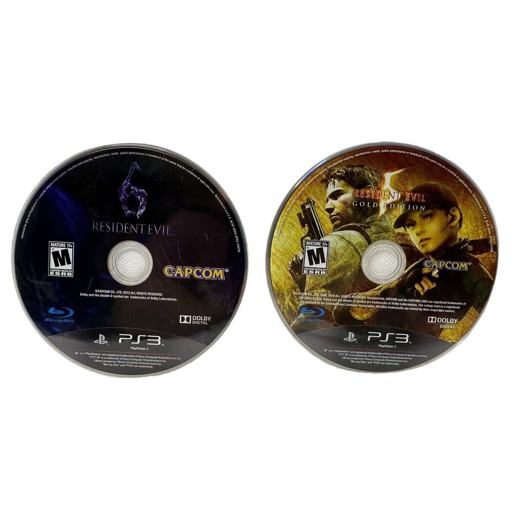 Resident Evil 5 Gold And 6 Lot Video Game PS3 Playstation 3 TESTED Disc Only